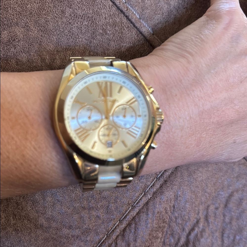Gold-Tone Chronograph Watch